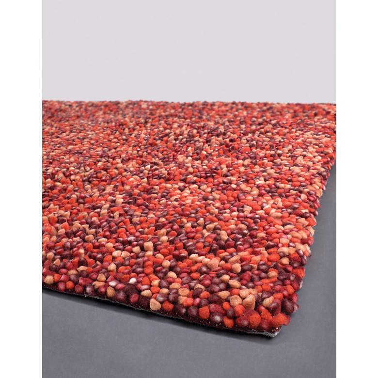 Image 2 Chandra Gems GEM9600 5'x7'6" Red and Purple Shag Rug more views