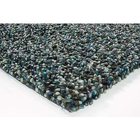 Image2 of Chandra Gems GEM9601 5'x7'6" Gray and Blue Shag Rug more views