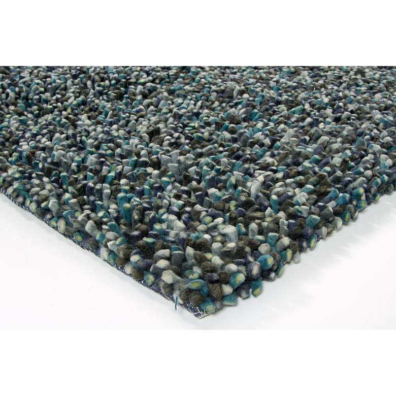 Image 2 Chandra Gems GEM9601 5'x7'6" Gray and Blue Shag Rug more views