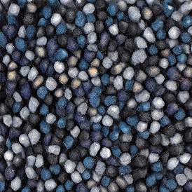 Image3 of Chandra Gems GEM9601 5'x7'6" Gray and Blue Shag Rug more views