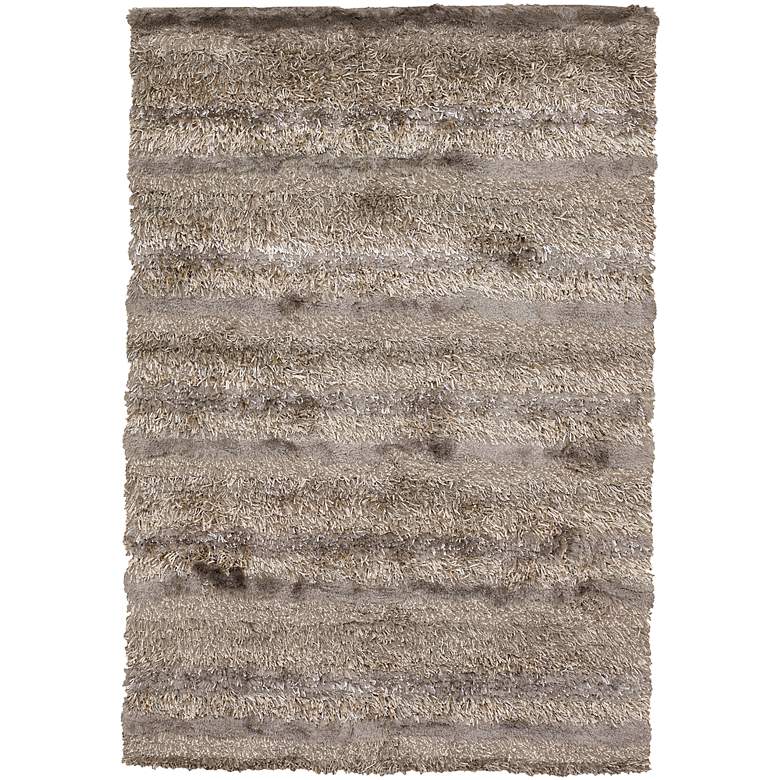 Image 1 Chandra Kapaa KAP15500 5'x7'6" Taupe Shag Rug