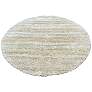 Thumbnail1 of Chandra Kapaa KAP15501 7'9"x7'9" Round Cream Shag Rug