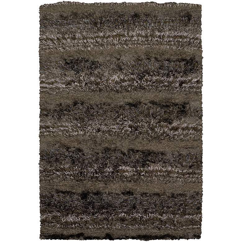 Image 1 Chandra Kapaa KAP15502 5'x7'6" Brown Shag Rug