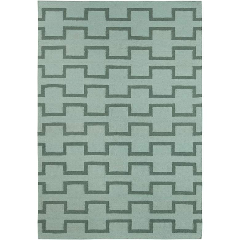 Image 1 Chandra Lima LIM25701 5'x7' Green Wool Area Rug