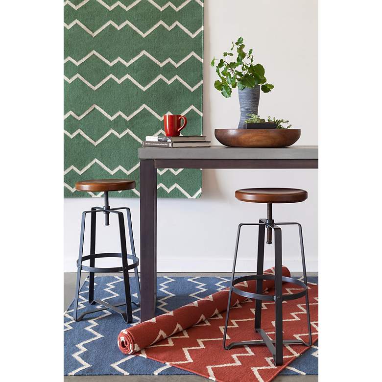 Image 3 Chandra Lima LIM25704 5'x7' Blue Wool Area Rug more views