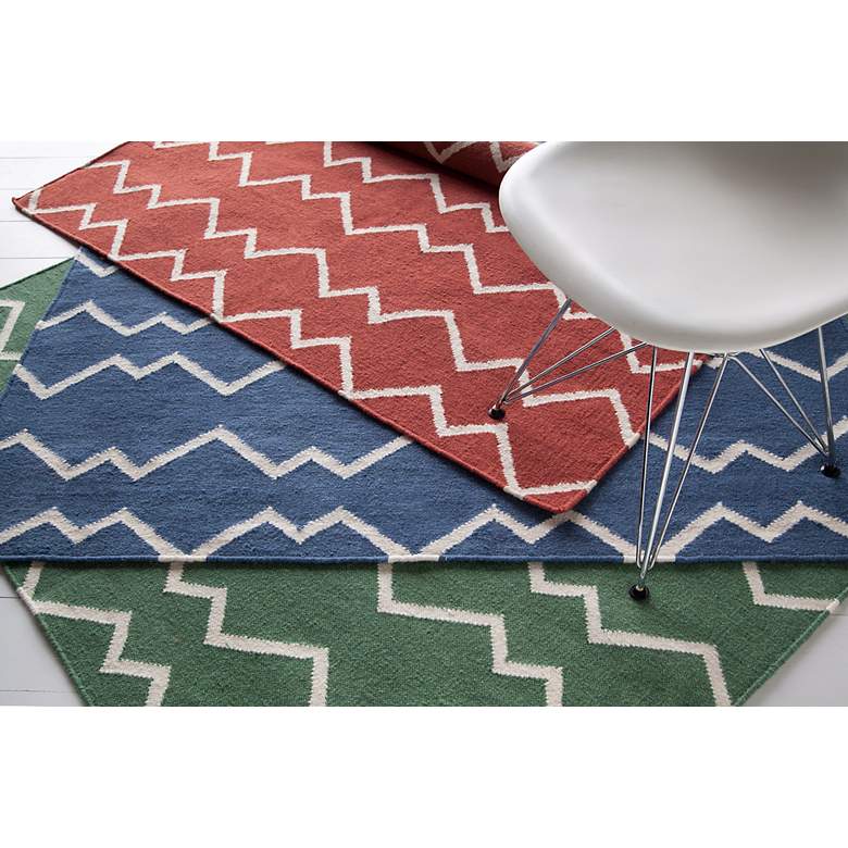 Image 4 Chandra Lima LIM25704 5'x7' Blue Wool Area Rug more views