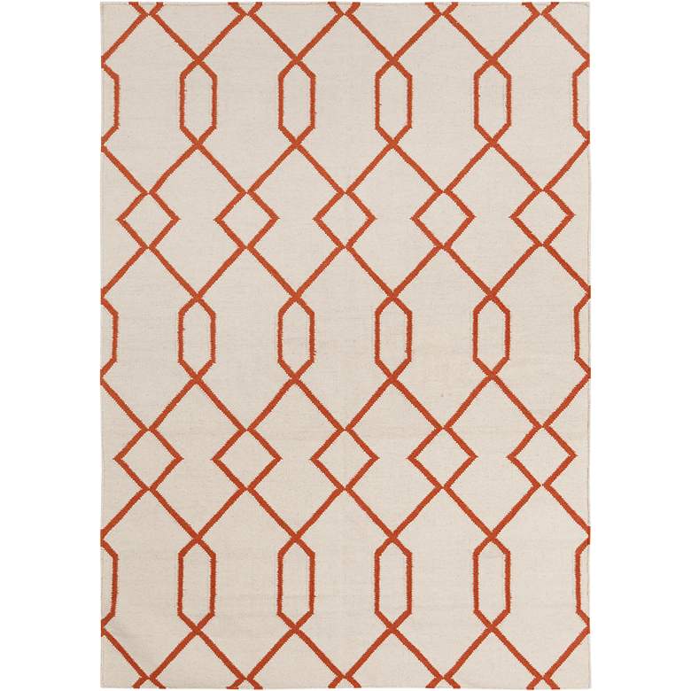 Image 1 Chandra Lima LIM25712 5&#39;x7&#39; Beige and Orange Area Rug