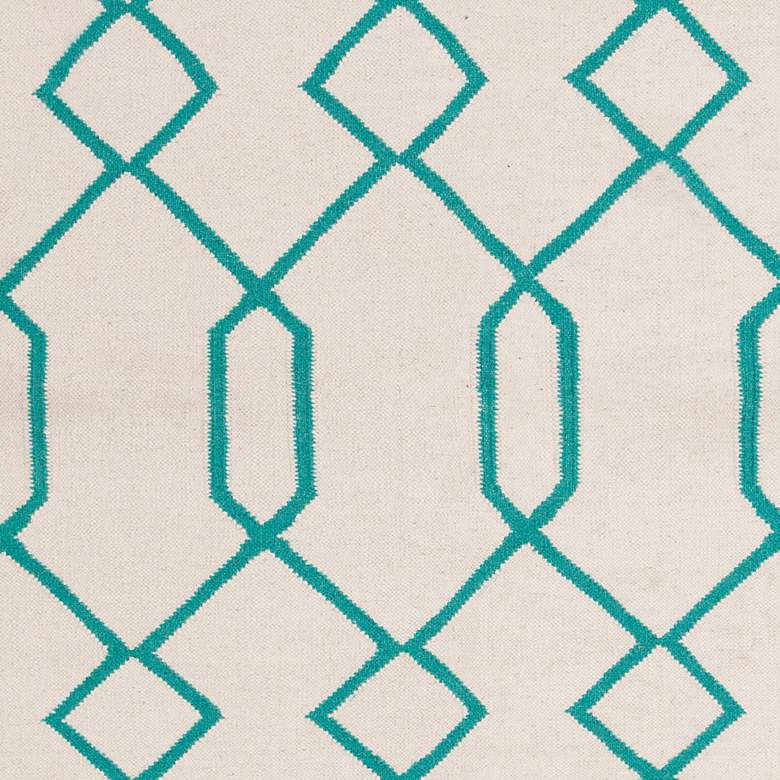 Image 2 Chandra Lima LIM25713 5'x7' Beige and Blue Wool Area Rug more views
