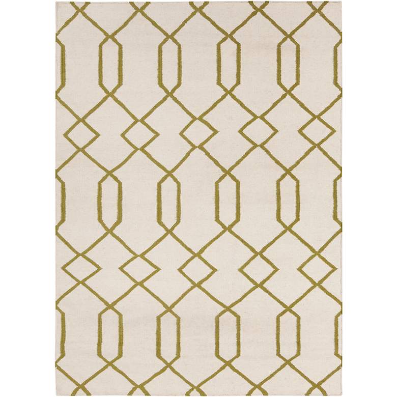 Image 1 Chandra Lima LIM25714 5&#39;x7&#39; Beige and Green Area Rug