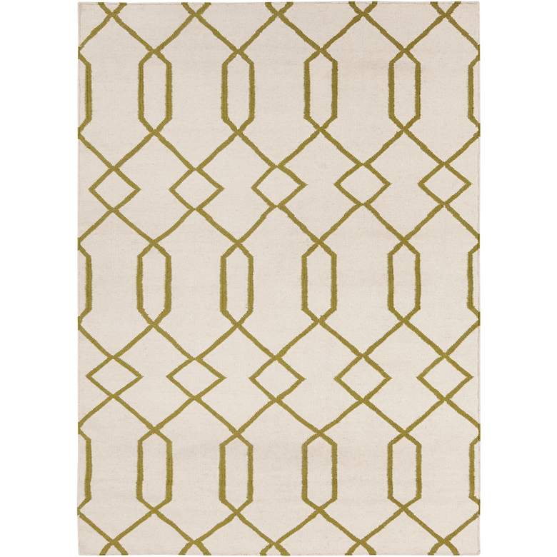 Image 1 Chandra Lima LIM25714 5'x7' Beige and Green Area Rug