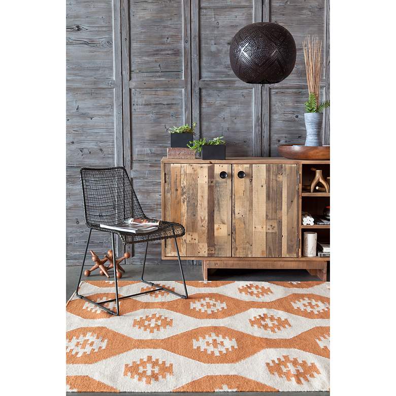 Image 3 Chandra Lima LIM25716 5'x7' Orange Wool Area Rug more views