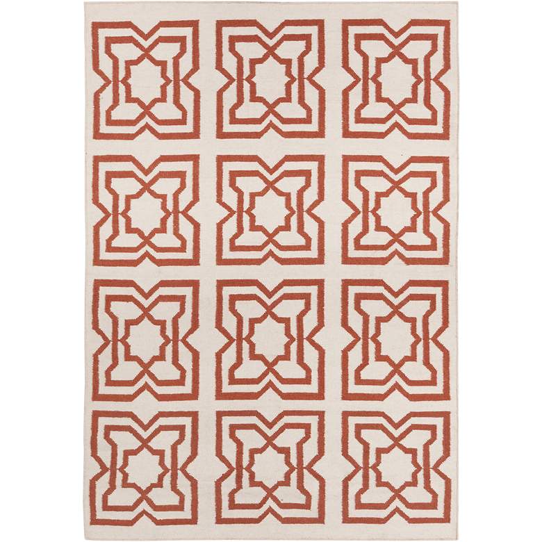 Image 1 Chandra Lima LIM25719 5'x7' Beige and Orange Area Rug