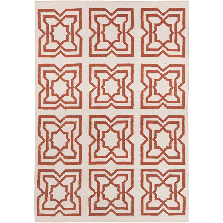 Image 1 Chandra Lima LIM25719 5&#39;x7&#39; Beige and Orange Area Rug