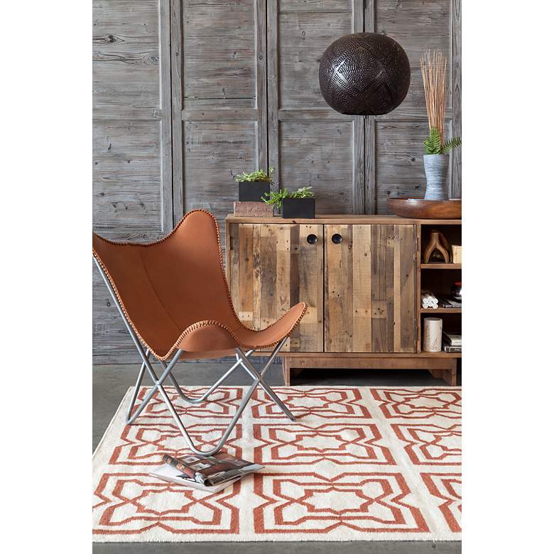 Image 4 Chandra Lima LIM25719 5'x7' Beige and Orange Area Rug more views