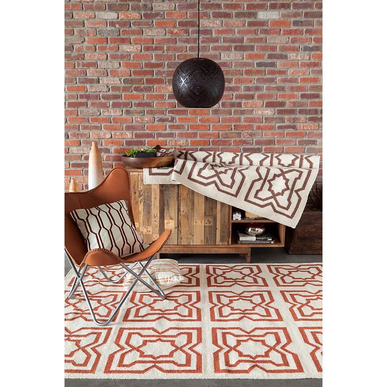 Image 5 Chandra Lima LIM25719 5'x7' Beige and Orange Area Rug more views