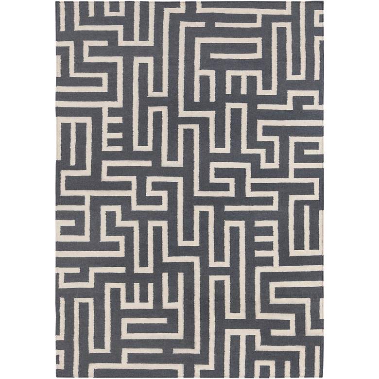 Image 1 Chandra Lima LIM25724 5'x7' Gray Wool Area Rug