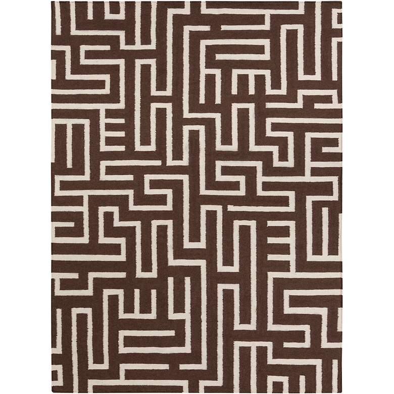 Image 1 Chandra Lima LIM25725 5'x7' Brown Wool Area Rug