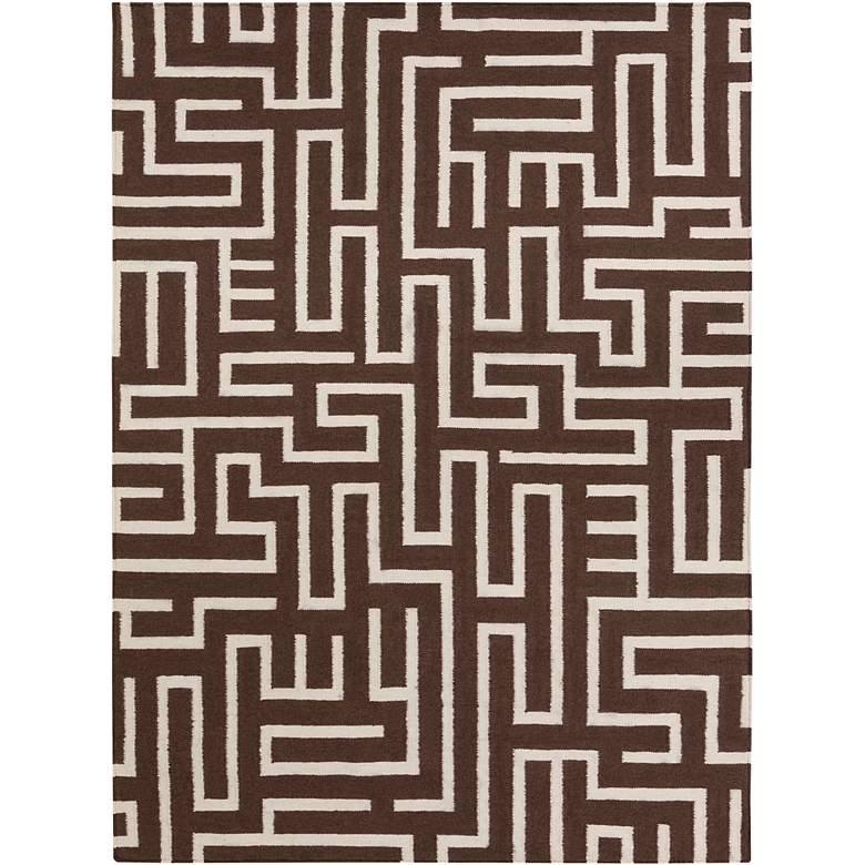 Image 1 Chandra Lima LIM25725 5&#39;x7&#39; Brown Wool Area Rug