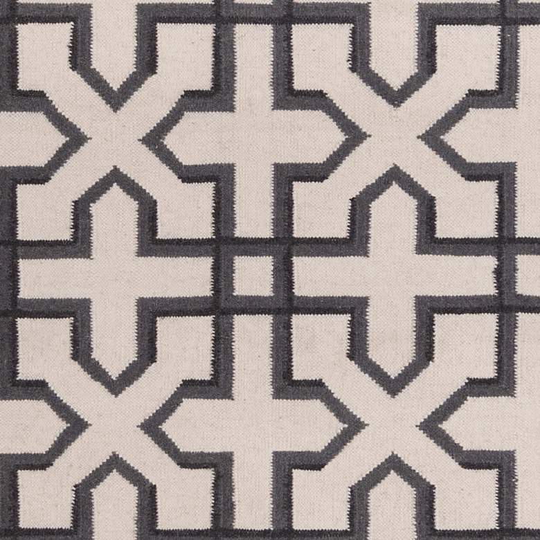 Image 2 Chandra Lima LIM25740 5'x7' Gray and White Wool Area Rug more views