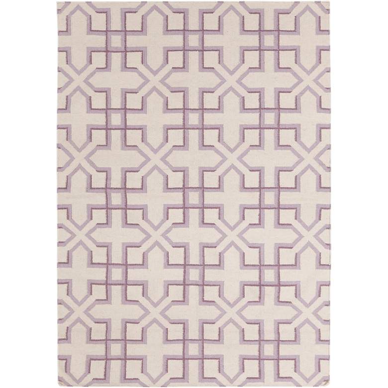 Image 1 Chandra Lima LIM25741 5&#39;x7&#39; Purple and White Area Rug