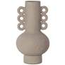 Chandra Matte Brown 18" High Decorative Vase