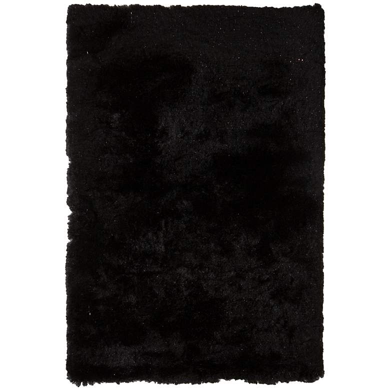 Image 1 Chandra Mercury MER6901 5'x7'6" Black Shag Area Rug