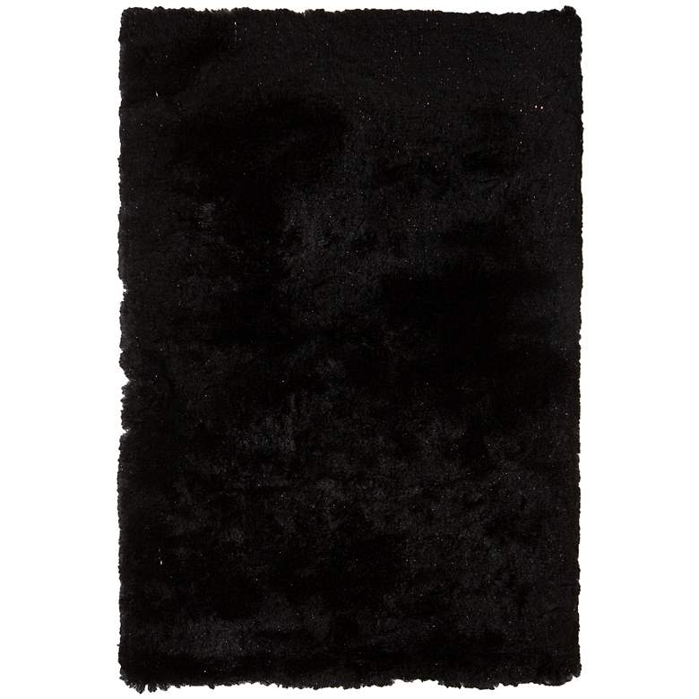 Image 1 Chandra Mercury MER6901 5&#39;x7&#39;6 inch Black Shag Area Rug