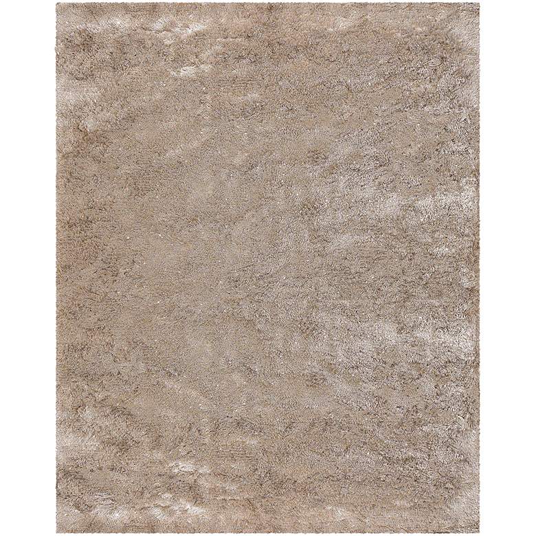 Image 1 Chandra Mercury MER6903 5&#39;x7&#39;6 inch Taupe Shag Area Rug