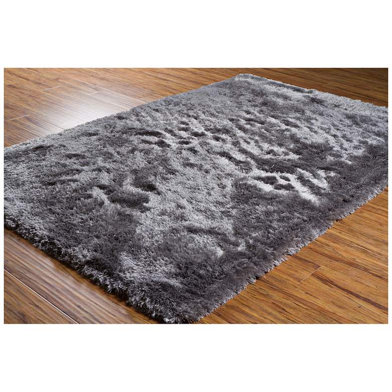 Image 1 Chandra Mercury MER6904 5'x7'6" Gray Shag Area Rug
