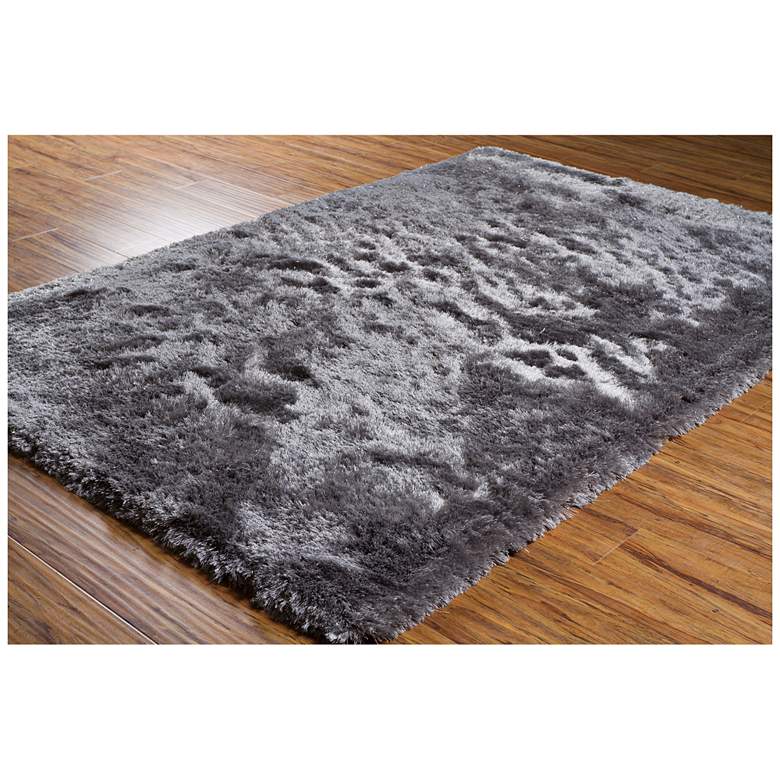 Image 1 Chandra Mercury MER6904 5&#39;x7&#39;6 inch Gray Shag Area Rug