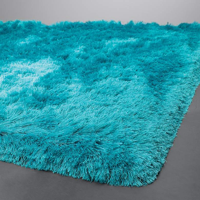 Image 2 Chandra Naya NAY18810 5'x7'6" Blue Shag Area Rug more views