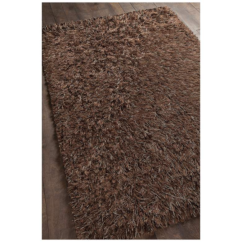 Image 3 Chandra Onex 5'x7'6" Brown Shag Area Rug more views