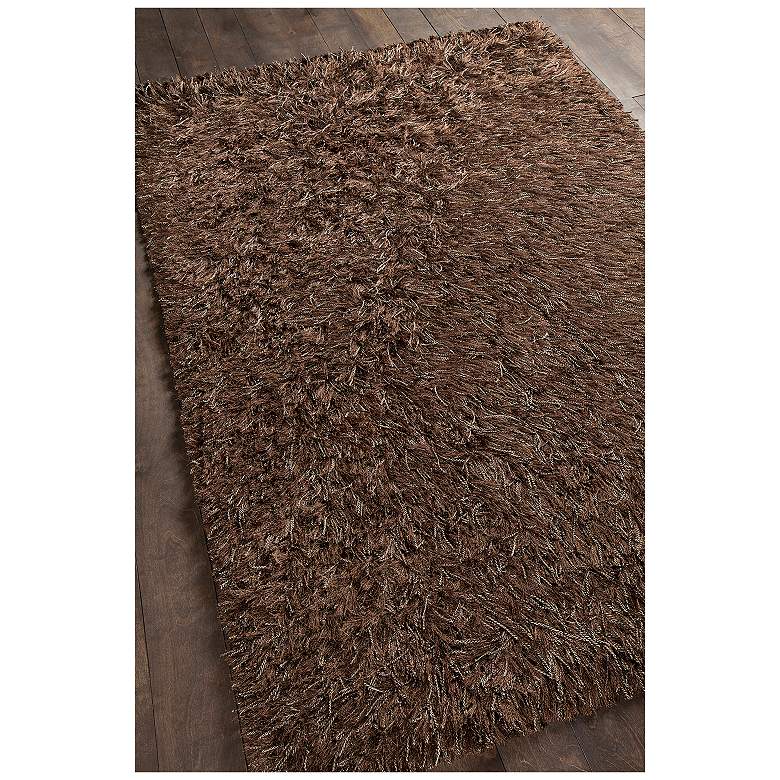 Image 3 Chandra Onex 5&#39;x7&#39;6 inch Brown Shag Area Rug more views