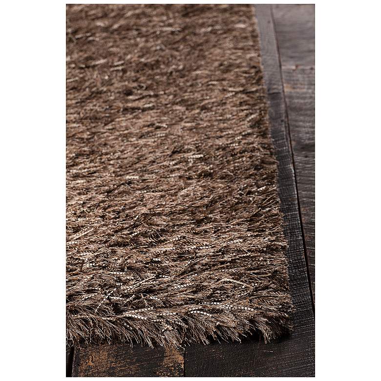 Image 2 Chandra Onex 5&#39;x7&#39;6 inch Camel Brown Shag Area Rug more views