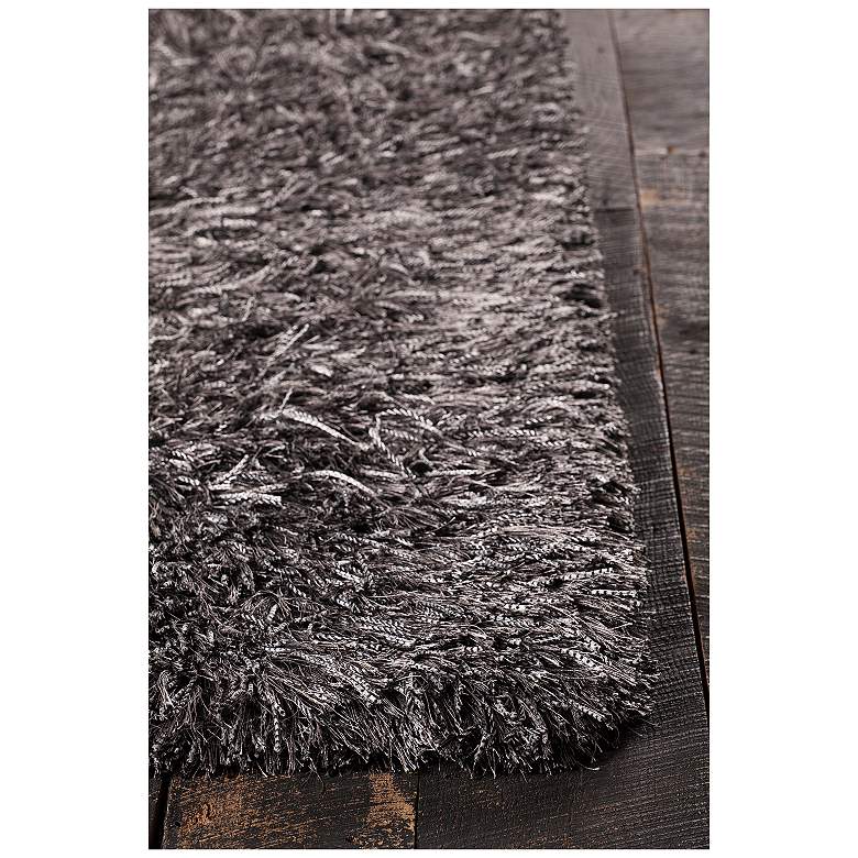 Image 2 Chandra Onex 5'x7'6" Gray and Black Shag Area Rug more views