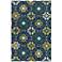 Chandra Terra Blue and Yellow Outdoor Area Rug