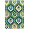 Chandra Terra Green, Blue and Yellow Area Rug