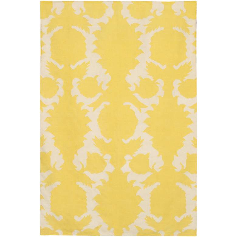 Image 1 Chandra Thomaspaul T-FDCC 5&#39;x7&#39;6 inch Yellow Wool Area Rug