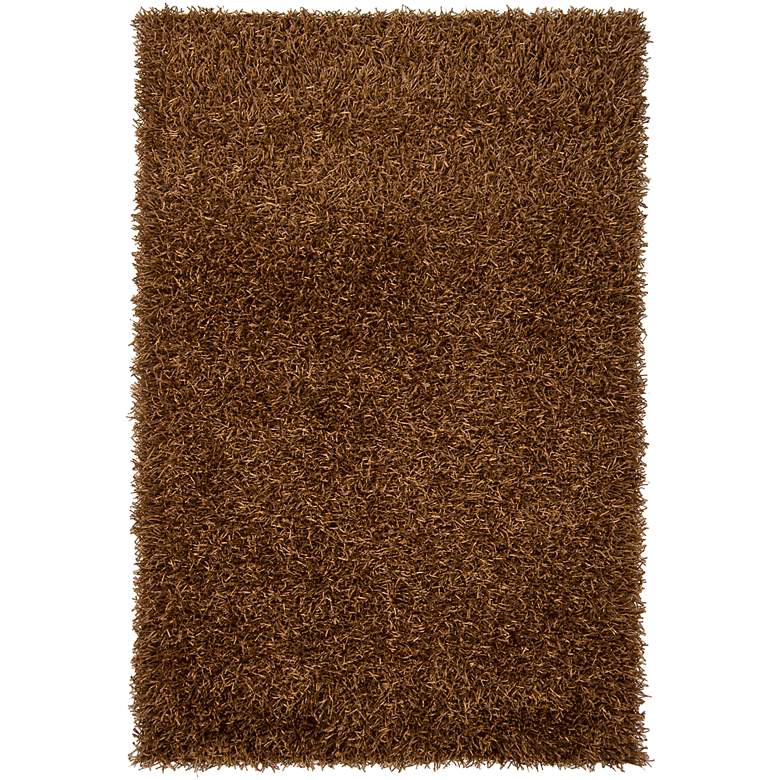 Image 1 Chandra Zara ZAR14501 5'x7'6" Brown Shag Area Rug