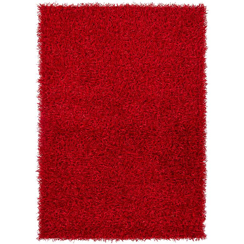Image 1 Chandra Zara ZAR14502 5&#39;x7&#39;6 inch Red Shag Area Rug