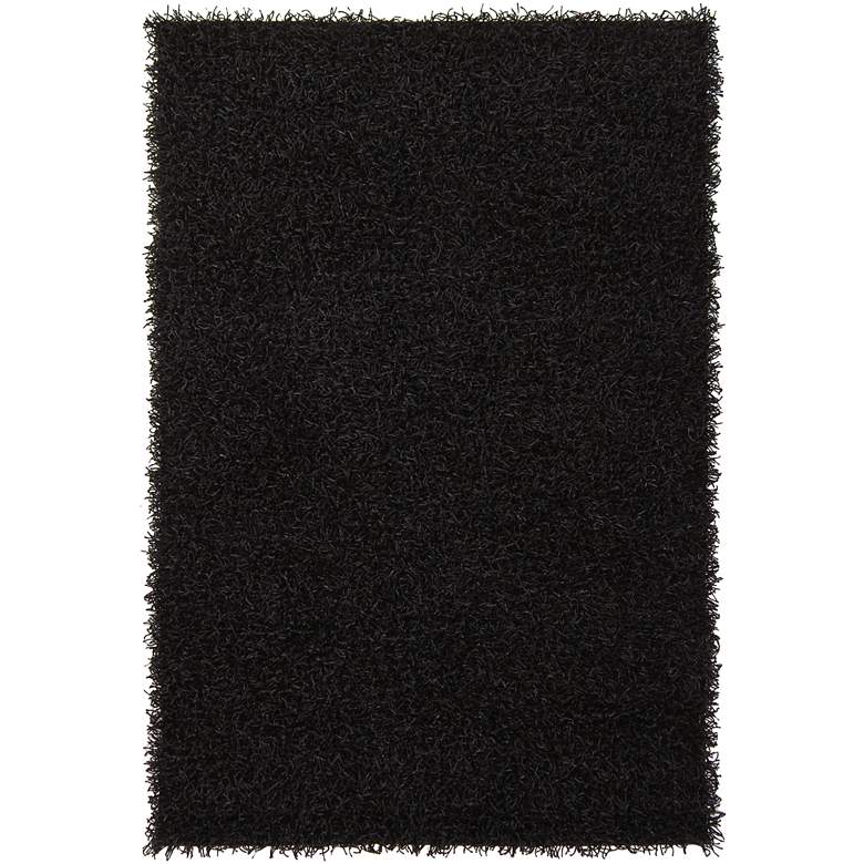 Image 1 Chandra Zara ZAR14503 5'x7'6" Black Shag Area Rug