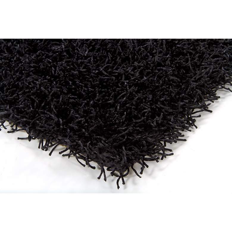 Image 2 Chandra Zara ZAR14503 5'x7'6" Black Shag Area Rug more views