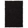 Thumbnail2 of Chandra Zara ZAR14503 7'9"x7'9" Round Black Shag Rug more views