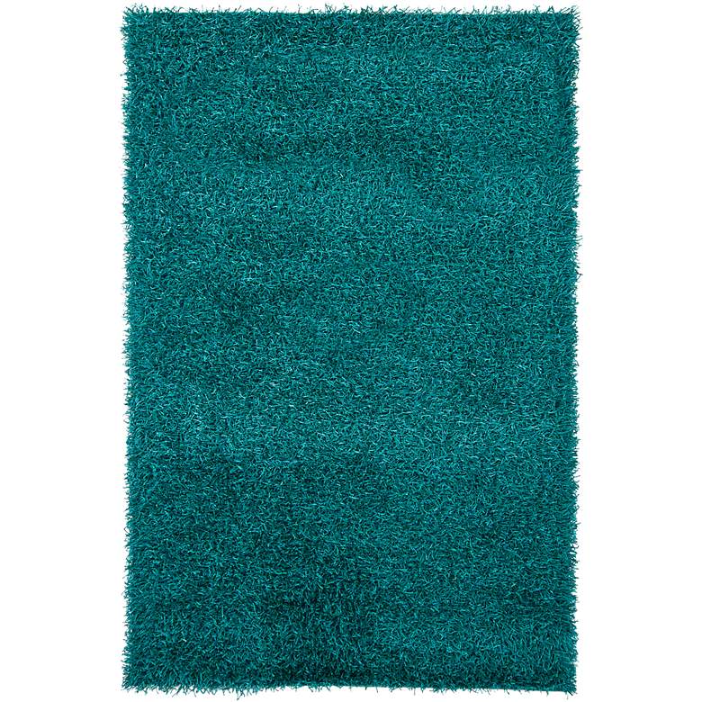 Image 1 Chandra Zara ZAR14507 5'x7'6" Blue Shag Area Rug