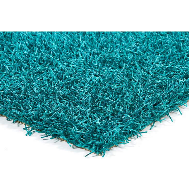 Image 2 Chandra Zara ZAR14507 5'x7'6" Blue Shag Area Rug more views