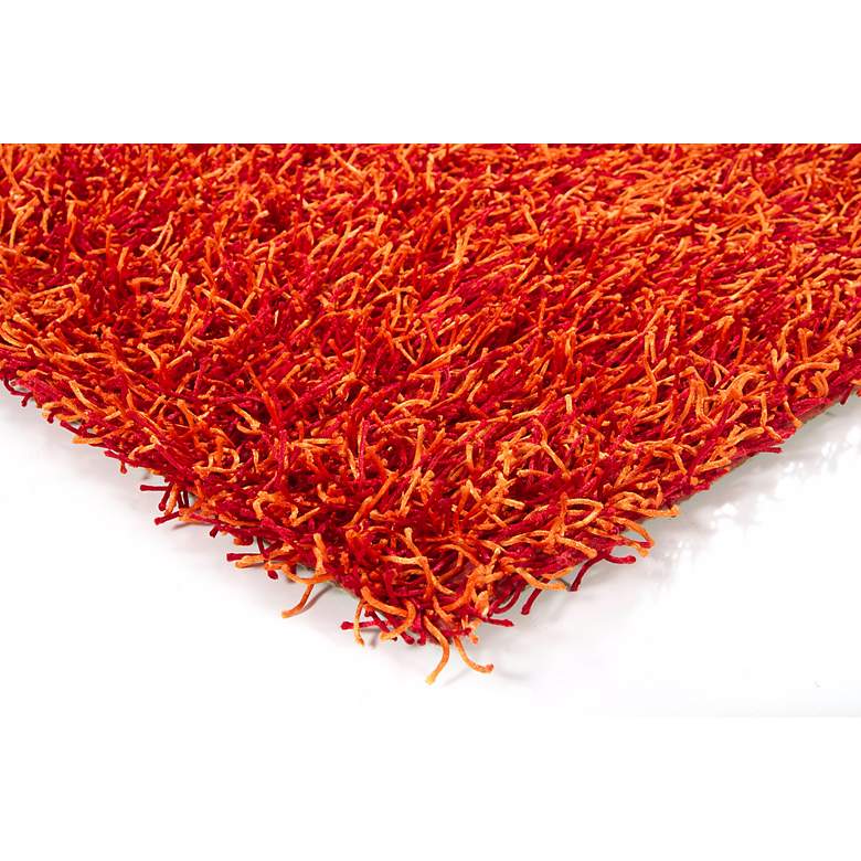Image 2 Chandra Zara ZAR14510 5&#39;x7&#39;6 inch Red and Orange Shag Rug more views