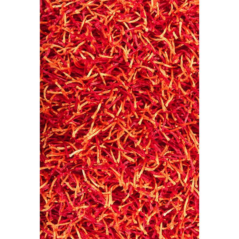 Image 3 Chandra Zara ZAR14510 5'x7'6" Red and Orange Shag Rug more views