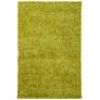 Chandra Zara ZAR14511 5&#39;x7&#39;6" Green and Yellow Shag Rug