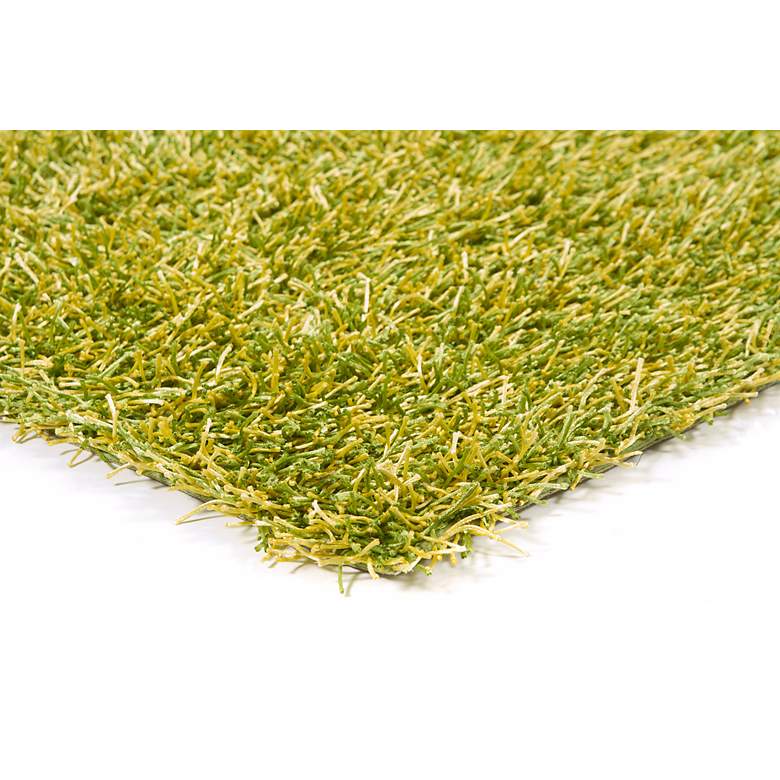 Image 2 Chandra Zara ZAR14511 5'x7'6" Green and Yellow Shag Rug more views