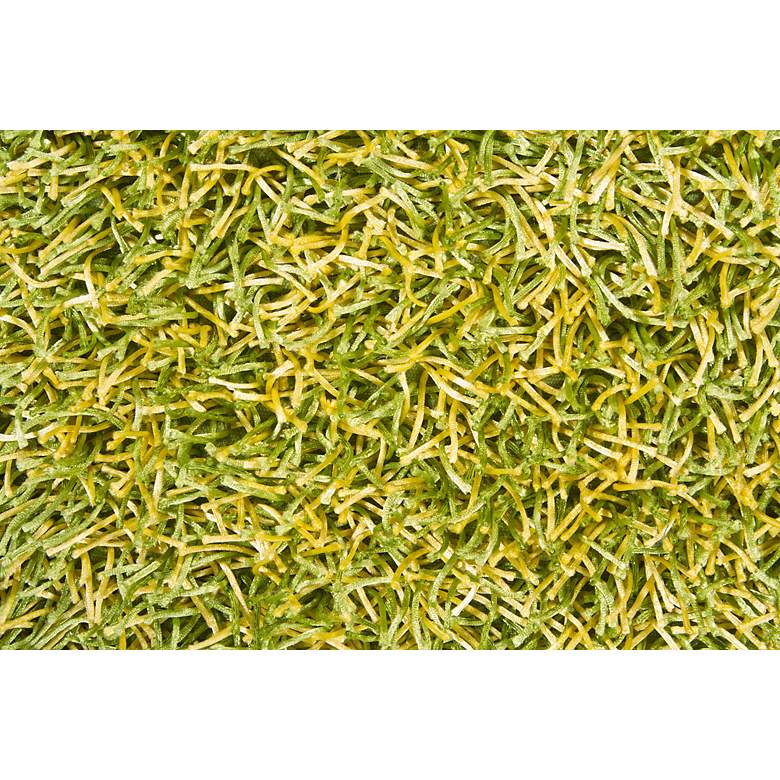 Image 3 Chandra Zara ZAR14511 5'x7'6" Green and Yellow Shag Rug more views